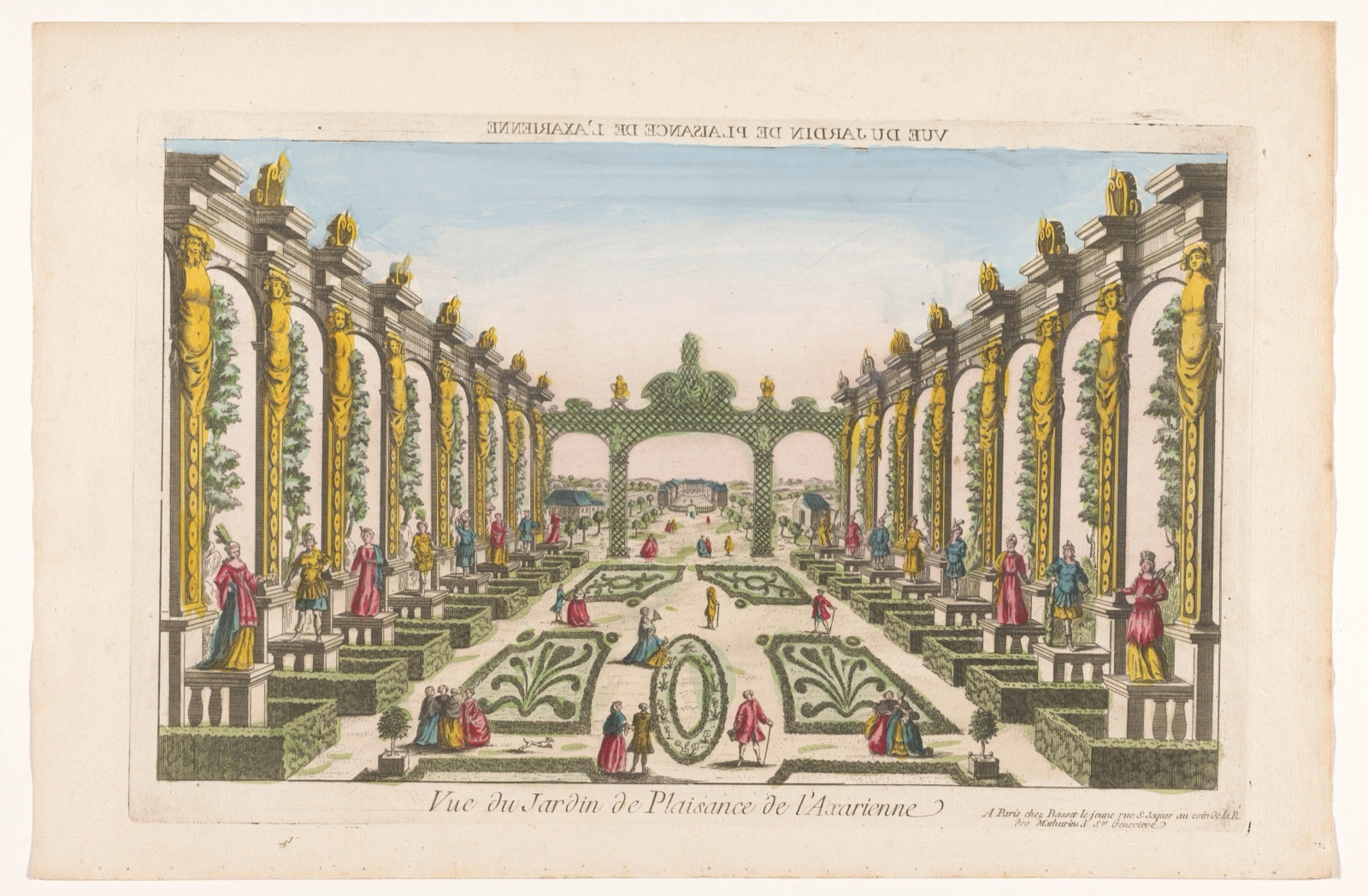 Vue du jardin de plaisance de l'Axarienne — Basset (publisher)