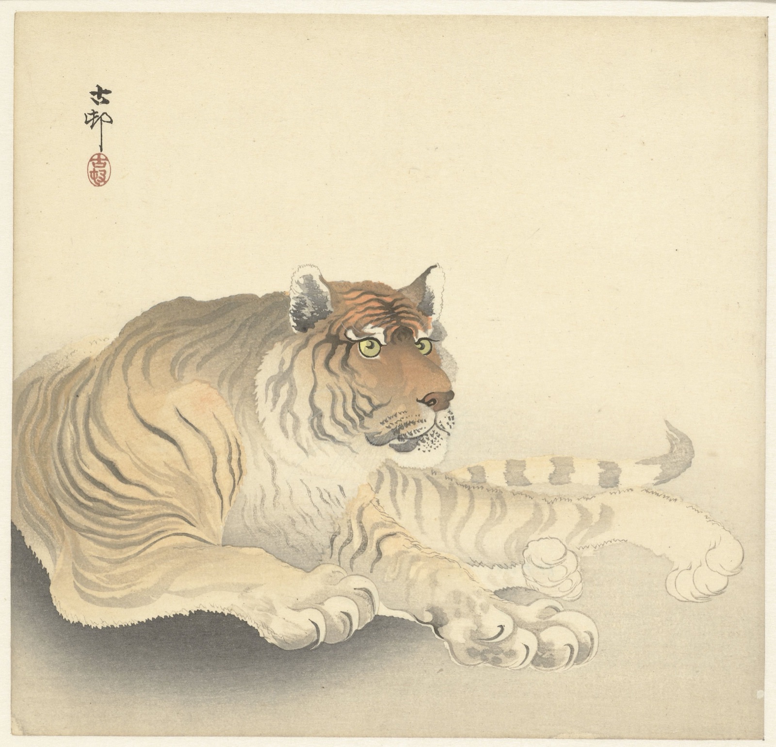 Tijger — Matsuki Heikichi (publisher); Ohara Koson (printmaker)