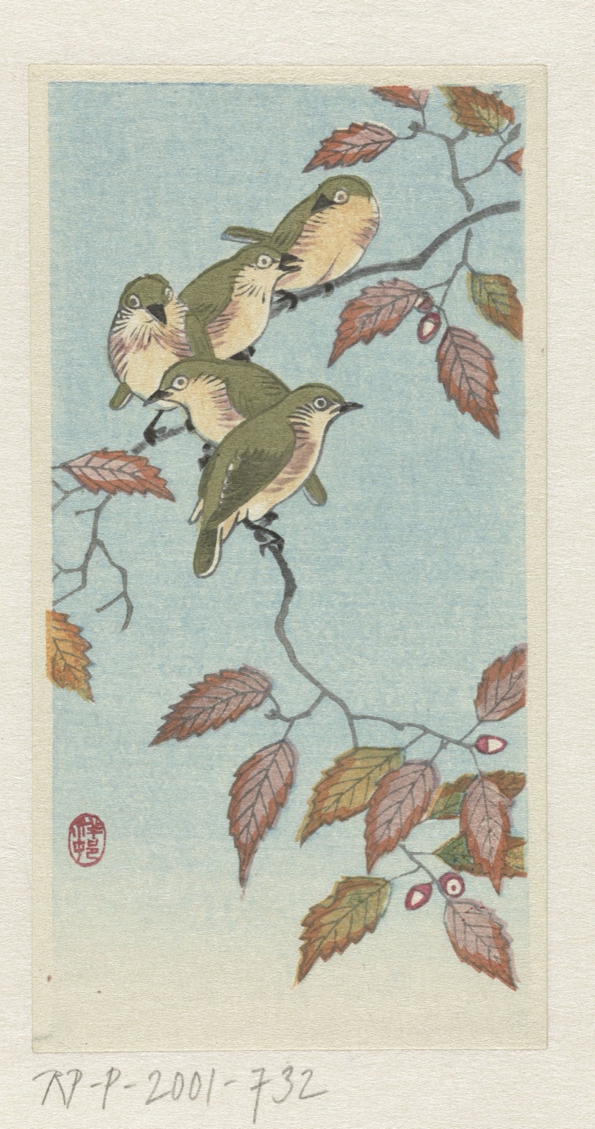 Small Birds on a Twig — Ohara Koson (printmaker)