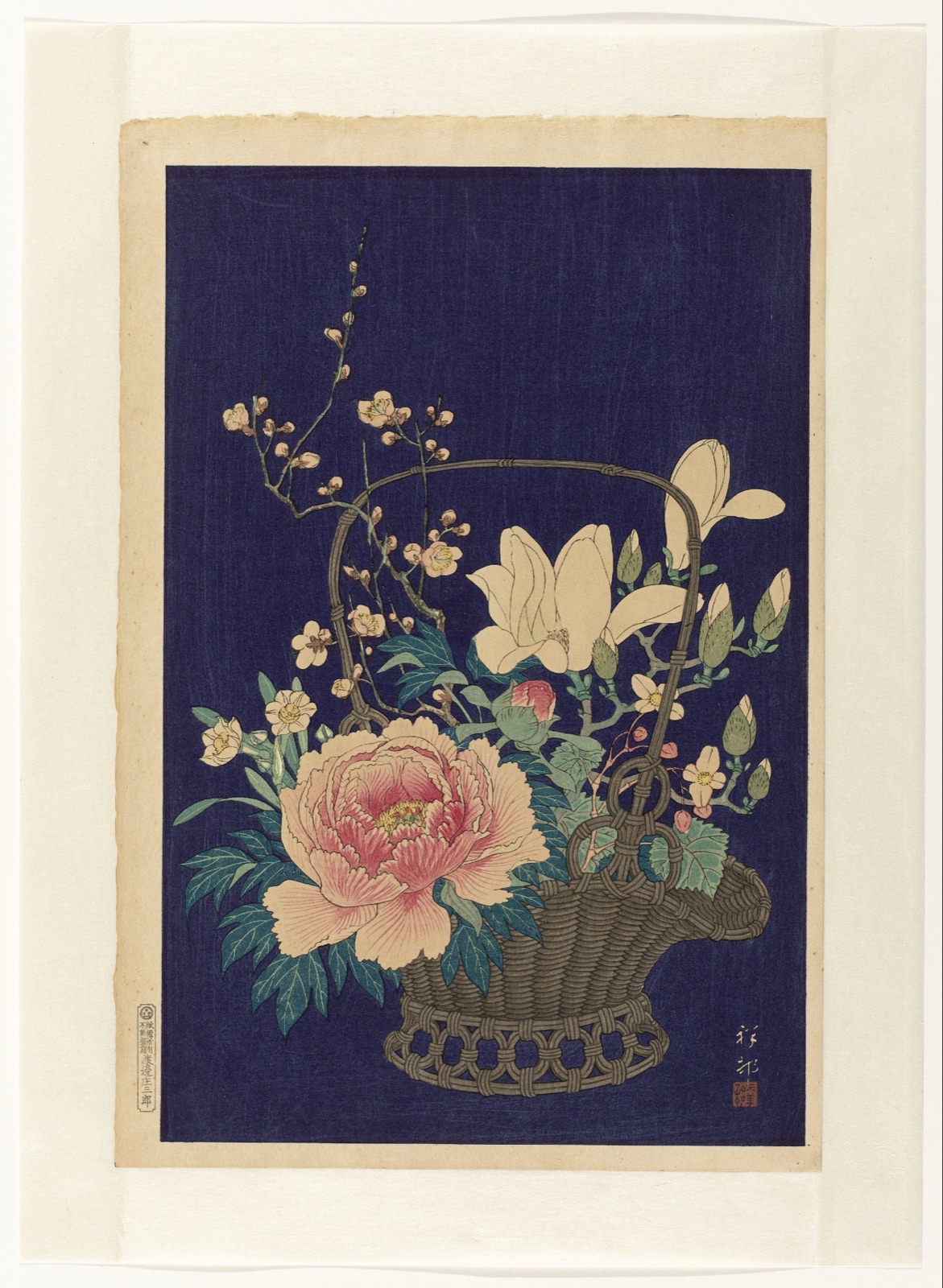 Bamboo Flowerbasket — Ohara Koson (printmaker); Watanabe Shōzaburō (publisher)
